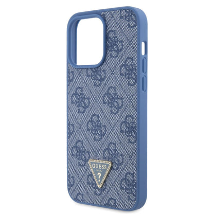 Etui dla Apple iPhone 15 Pro, Guess, Crossbody 4G Metal Logo, Niebieskie