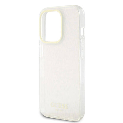 Etui na Apple iPhone 15 Pro, Guess, IML Faceted Mirror Disco Iridescent, Różowy