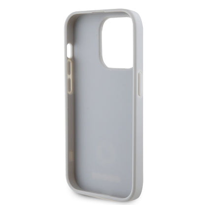 Etui na Apple iPhone 15 Pro, Guess, Strass Metal Logo, Srebrne