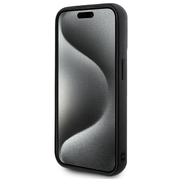 Etui na Apple iPhone 15 Pro, Karl Lagerfeld, 3D Rubber Signature, Czarne