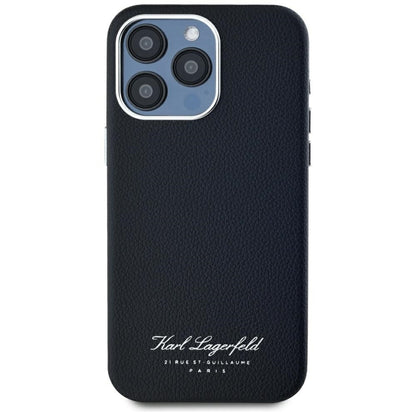 Etui na Apple iPhone 15 Pro, Karl Lagerfeld, Grained Hotel RSG, Czarne