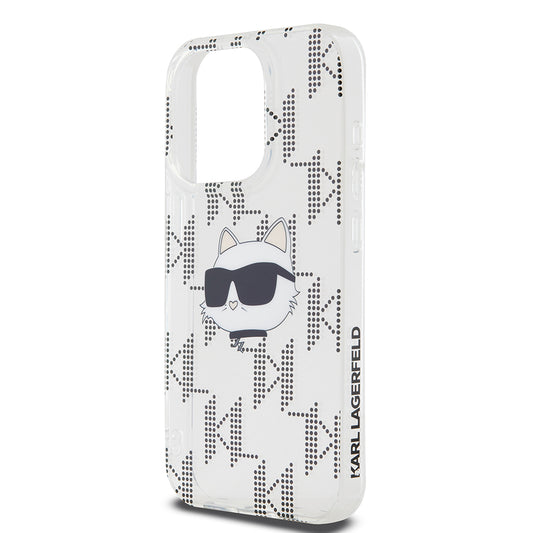 Etui na Apple iPhone 15 Pro, Karl Lagerfeld, IML Electroplated Choupette Head, Przezroczyste