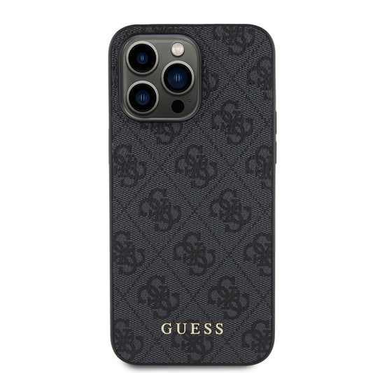 Etui na Apple iPhone 15 Pro Max, Guess, 4G Metal Gold Logo, Szare