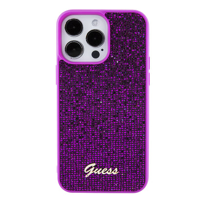 Etui na Apple iPhone 15 Pro Max, Guess, Disco Metal Script, Fuksja
