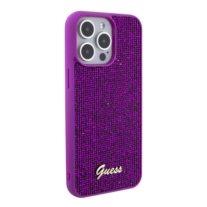 Etui na Apple iPhone 15 Pro Max, Guess, Disco Metal Script, Fuksja