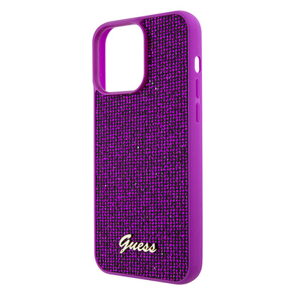 Etui na Apple iPhone 15 Pro Max, Guess, Disco Metal Script, Fuksja