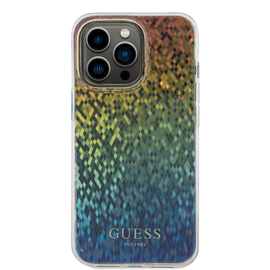 Etui na Apple iPhone 15 Pro Max, Guess, IML Faceted Mirror Disco Iridescent, Wielokolorowy