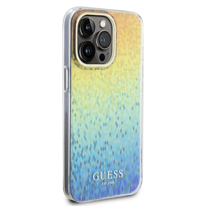 Etui na Apple iPhone 15 Pro Max, Guess, IML Faceted Mirror Disco Iridescent, Wielokolorowy