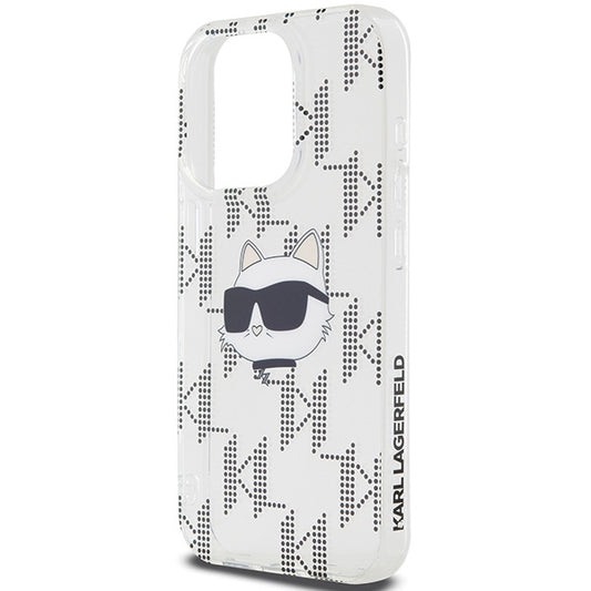 Etui na Apple iPhone 15 Pro Max, Karl Lagerfeld, IML Electroplated Choupette Head, Przezroczyste