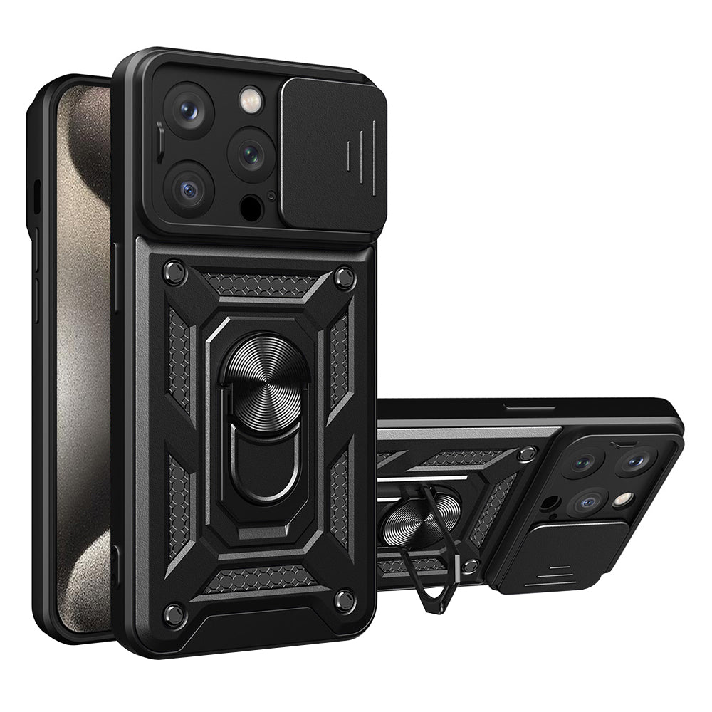 Case for Apple iPhone 15 Pro Max, Techsuit, CamShield, Black