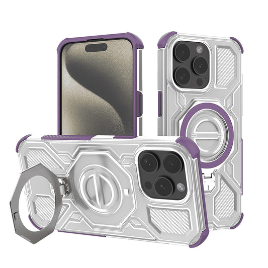 Etui na Apple iPhone 15 Pro Max, Techsuit, Carbon Shield Pro, Fioletowy
