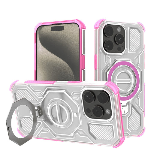 Etui na Apple iPhone 15 Pro Max, Techsuit, Carbon Shield Pro, Różowe