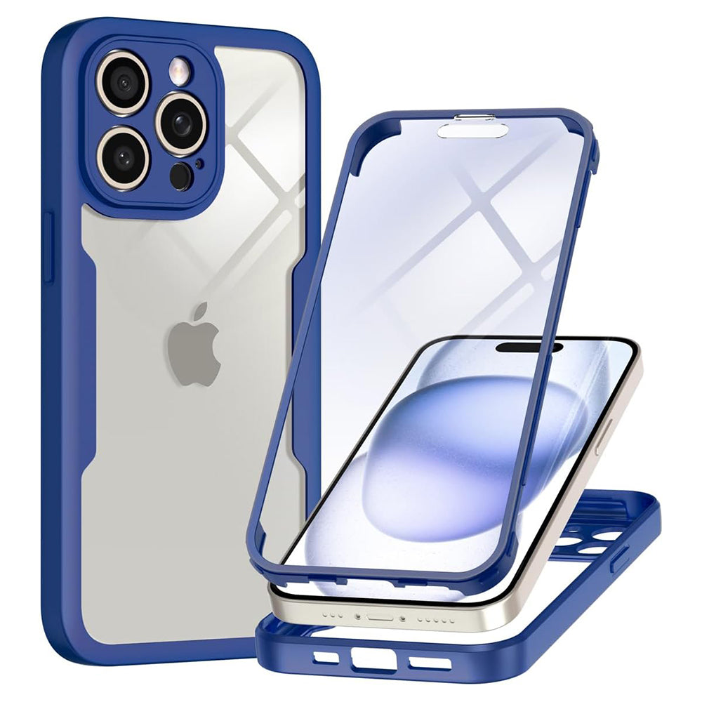 Etui na Apple iPhone 15 Pro Max, Techsuit, ColorVerse 360, Niebieskie