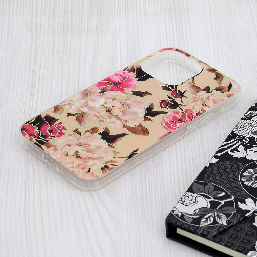 Etui na Apple iPhone 15 Pro Max, Techsuit, Marble, Beżowe
