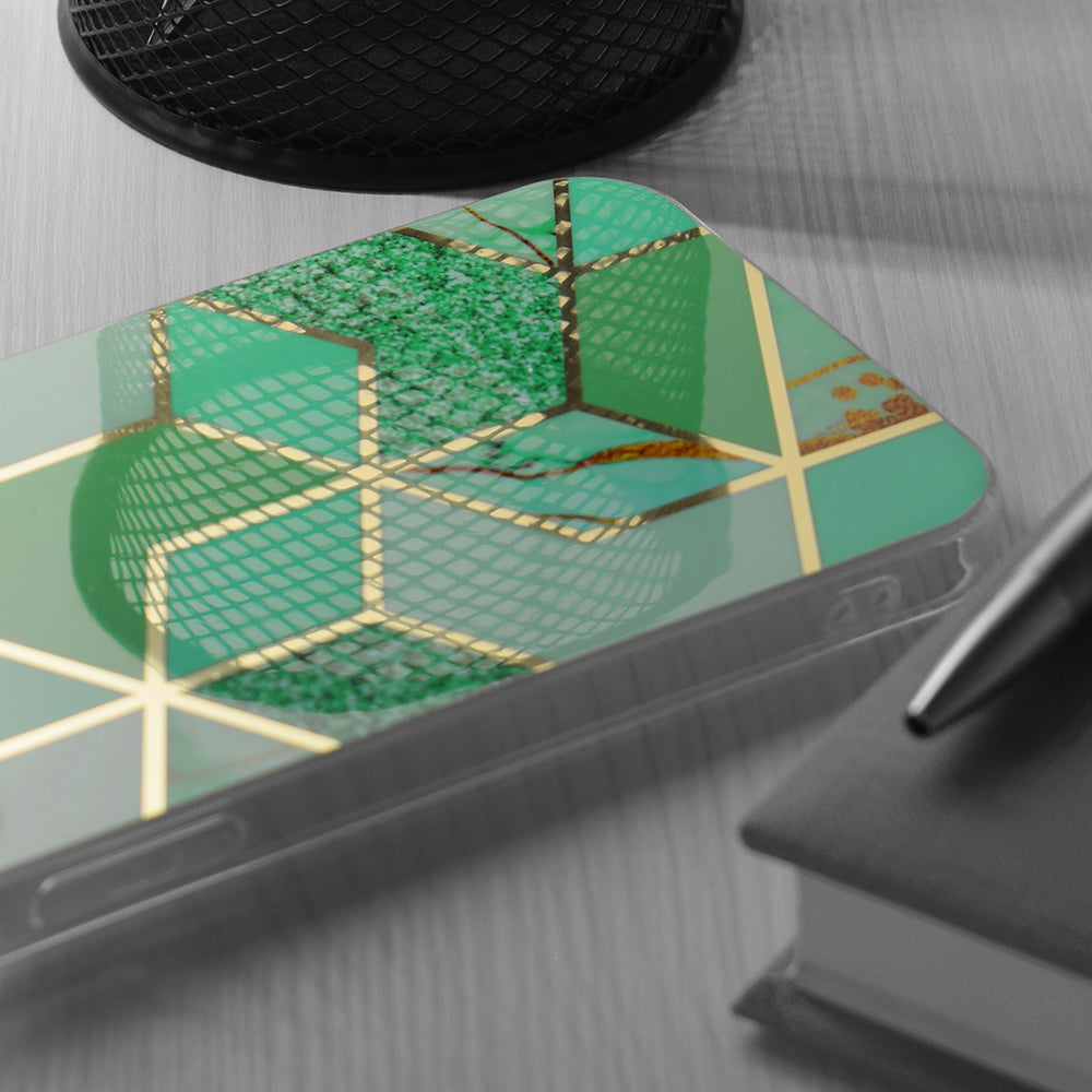 Case for Apple iPhone 15 Pro Max, Techsuit, Marble, Green