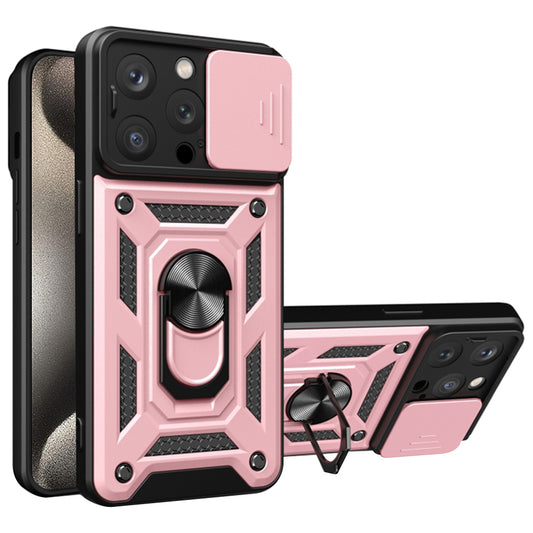 Etui na Apple iPhone 15 Pro, Techsuit, CamShield, Różowe