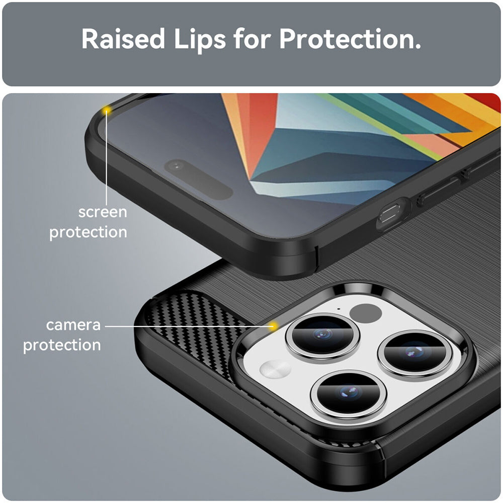 Etui na Apple iPhone 15 Pro, Techsuit, Carbon, Czarny