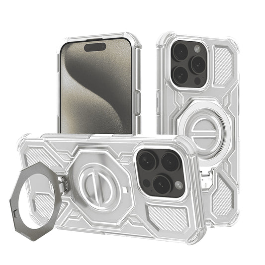 Etui na Apple iPhone 15 Pro, Techsuit, Carbon Shield Pro, Białe