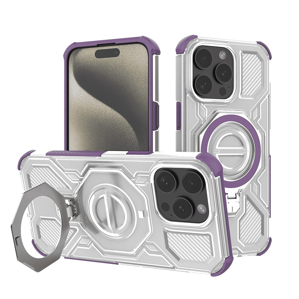 Case for Apple iPhone 15 Pro, Techsuit, Carbon Shield Pro, Purple