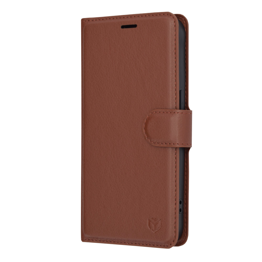 Etui na Apple iPhone 15 Pro, Techsuit, Leather Folio, Brązowe