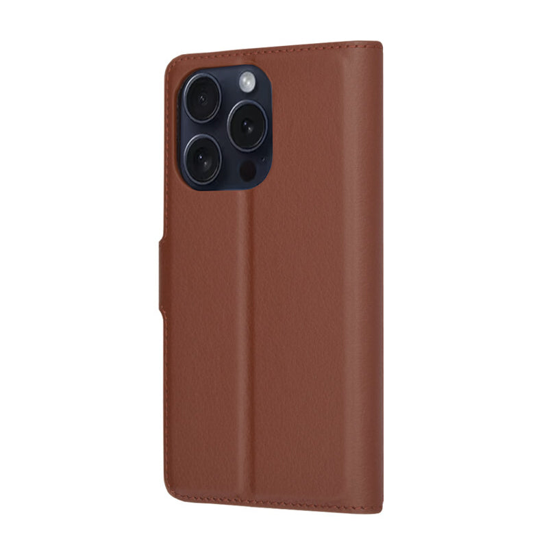 Etui na Apple iPhone 15 Pro, Techsuit, Leather Folio, Brązowe