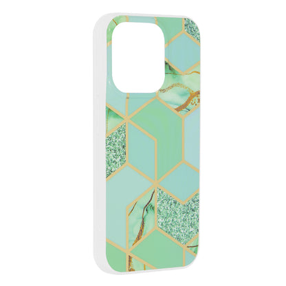 Case for Apple iPhone 15 Pro, Techsuit, Marble, Green
