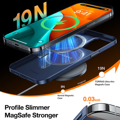 Etui na Apple iPhone 15 Pro, Torras, OriginFit, Granatowy