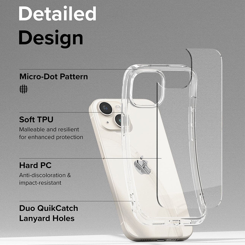 Etui na Apple iPhone 15, Ringke, Fusion, Przezroczyste