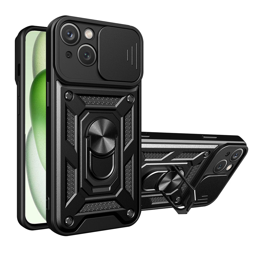 Etui na Apple iPhone 15, Techsuit, CamShield, Czarny