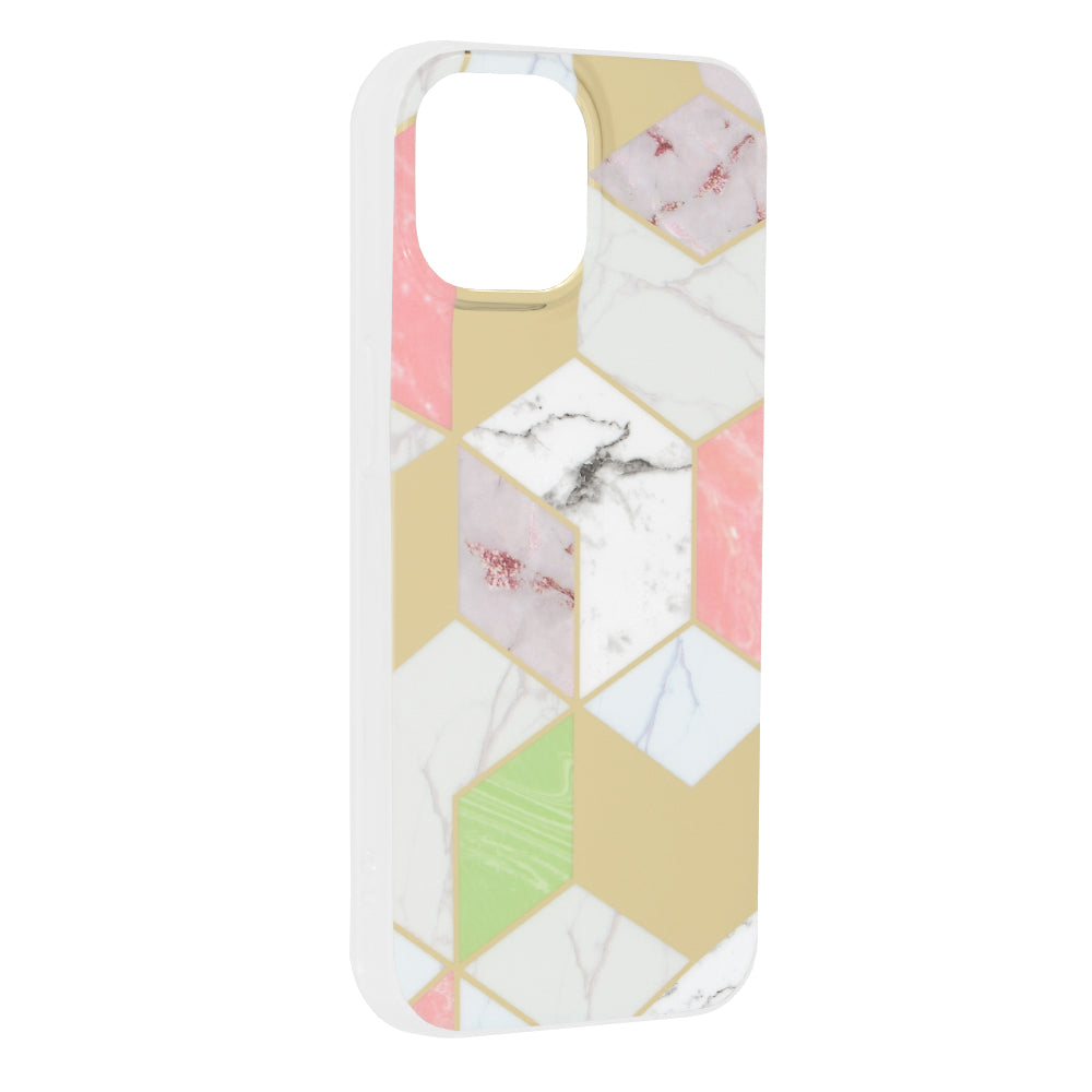 Case for Apple iPhone 15, Techsuit, Marble, Purple