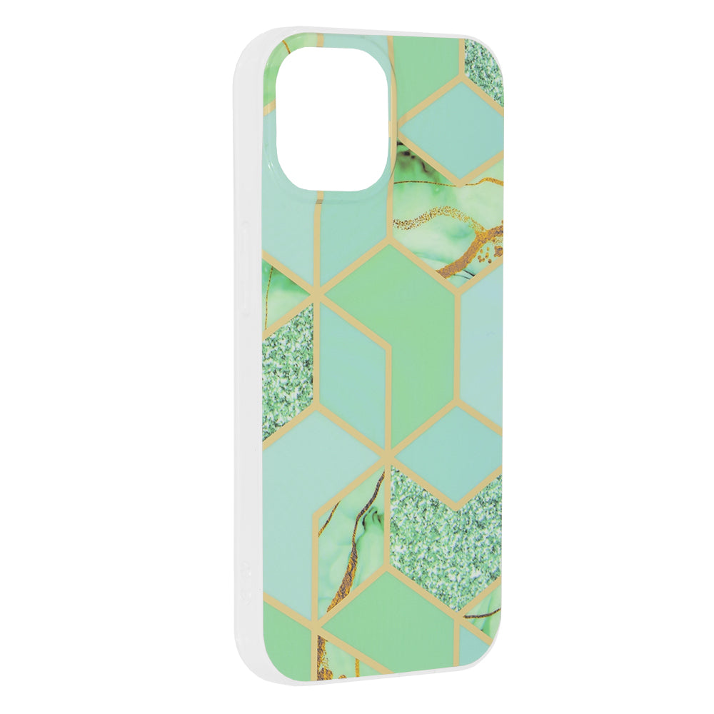 Etui na Apple iPhone 15, Techsuit, Marble, Zielony