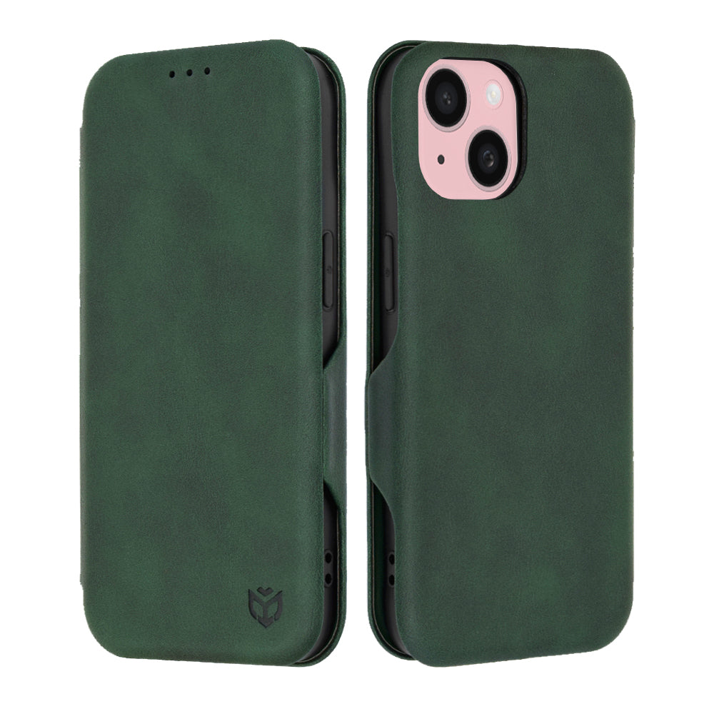 Etui na Apple iPhone 15, Techsuit, Safe Wallet Plus, Zielony