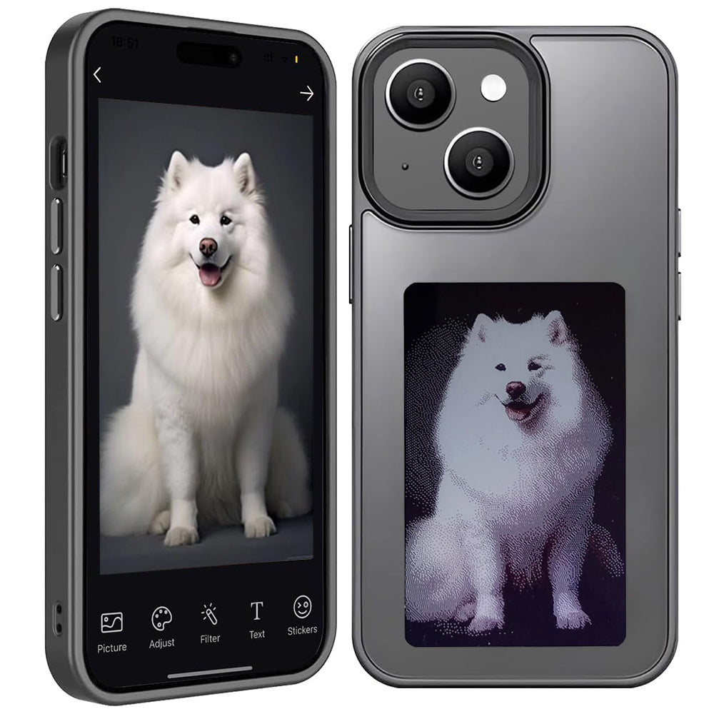 Etui na Apple iPhone 15, Techsuit, SmartScreen NFC, Czarny