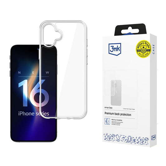 Etui na Apple iPhone 16, 3MK, Armor, Przezroczyste