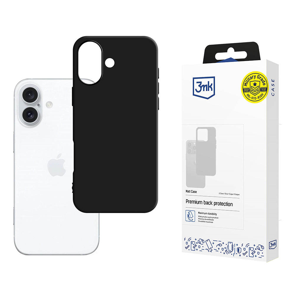 Etui do Apple iPhone 16, 3MK, Czarna Matowa