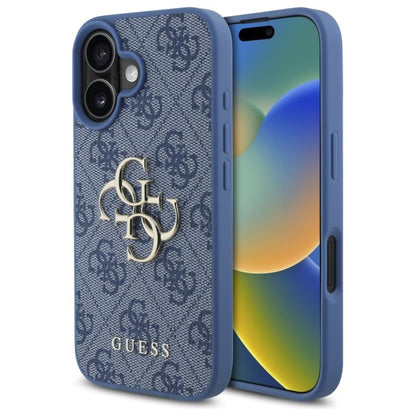 Etui na Apple iPhone 16, Guess, 4G Big Logo, Niebieskie