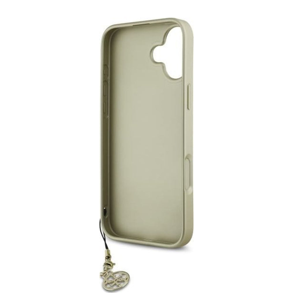 Etui na Apple iPhone 16, Guess, 4G Charm, Brązowy