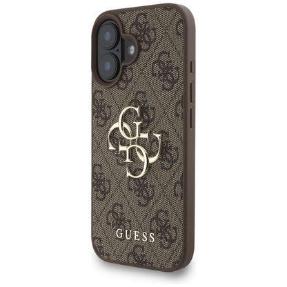 Etui na Apple iPhone 16, Guess, 4G Classic Logo with Strap, Brązowy