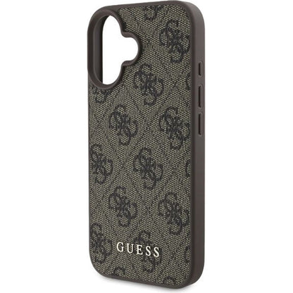 Etui na Apple iPhone 16, Guess, 4G Classic, Brązowy