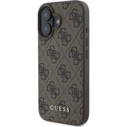 Etui na Apple iPhone 16, Guess, 4G Classic, Brązowy