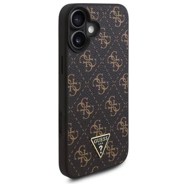 Etui na Apple iPhone 16, Guess, 4G Triangle Logo, Czarne