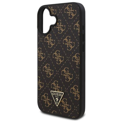 Etui na Apple iPhone 16, Guess, 4G Triangle Logo, Czarne