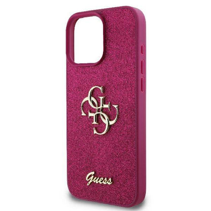 Etui na Apple iPhone 16, Guess, Fixed Glitter Big 4G, Fioletowy