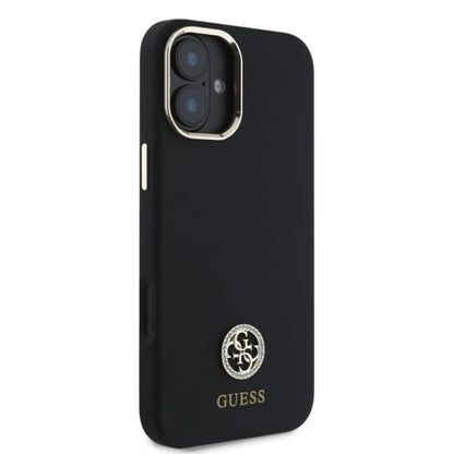 Etui na Apple iPhone 16, Guess, Logo Strass 4G, Czarne