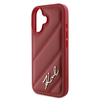 Etui na Apple iPhone 16, Karl Lagerfeld, Diagonal Quilted Script, Rosie