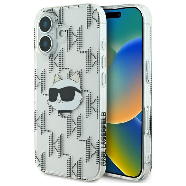 Etui na Apple iPhone 16, Karl Lagerfeld, IML Luxury Electroplated Choupette's Head, Przezroczyste