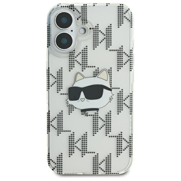 Etui na Apple iPhone 16, Karl Lagerfeld, IML Luxury Electroplated Choupette's Head, Przezroczyste