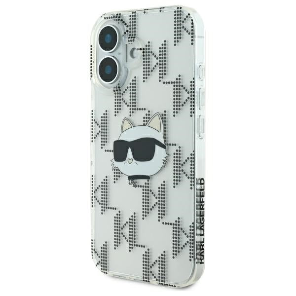 Etui na Apple iPhone 16, Karl Lagerfeld, IML Luxury Electroplated Choupette's Head, Przezroczyste