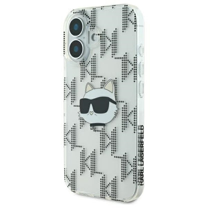 Etui na Apple iPhone 16, Karl Lagerfeld, IML Luxury Electroplated Choupette's Head, Przezroczyste