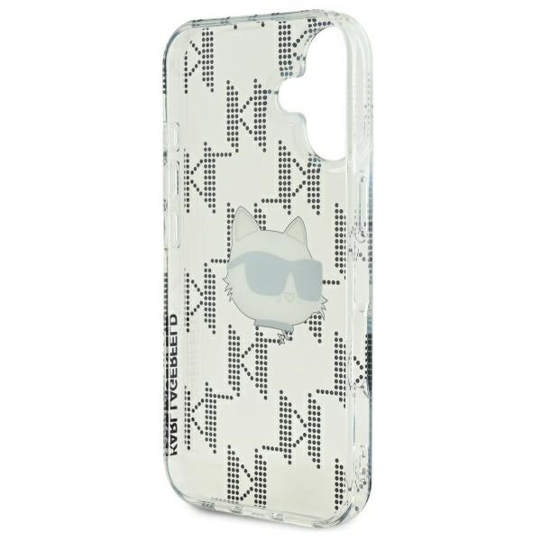 Etui na Apple iPhone 16, Karl Lagerfeld, IML Luxury Electroplated Choupette's Head, Przezroczyste